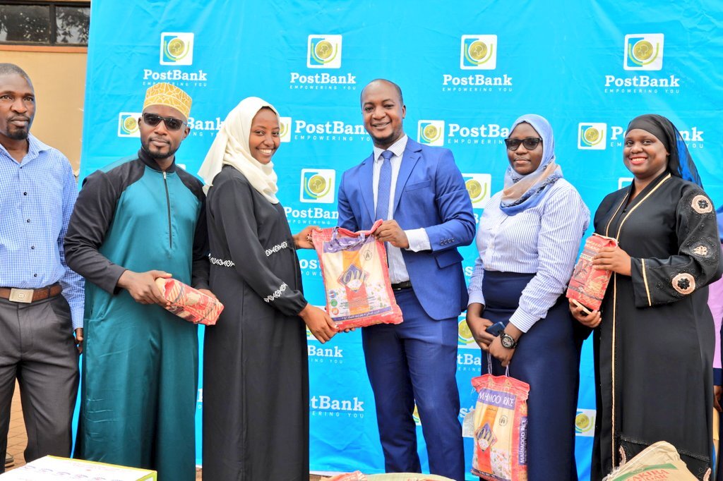 PostBank Uganda Celebrates Ramadan By Giving Assorted Food Items to Public University Mosques